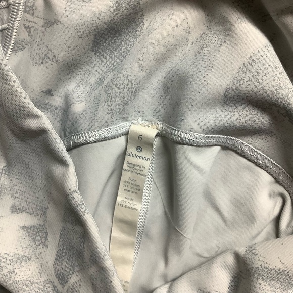 Lululemon Athletica Train Times Crop 21” Jasmine White Multi Leggings Tights 8 - Picture 8 of 12